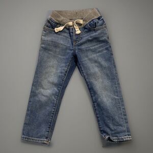 GAP Denim Toddler Boys Slim Jeans Size 3T Pull On Elastic Waist Blue
